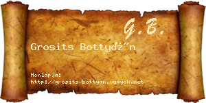 Grosits Bottyán névjegykártya